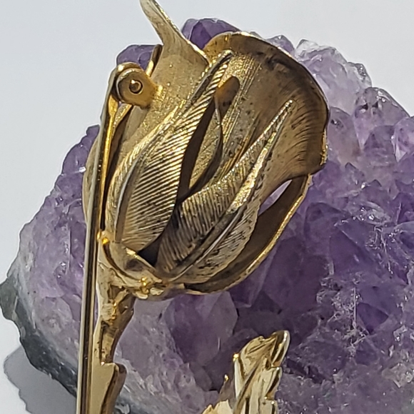 Vintage Giovanni signed rose brooch - Picture 5 of 6